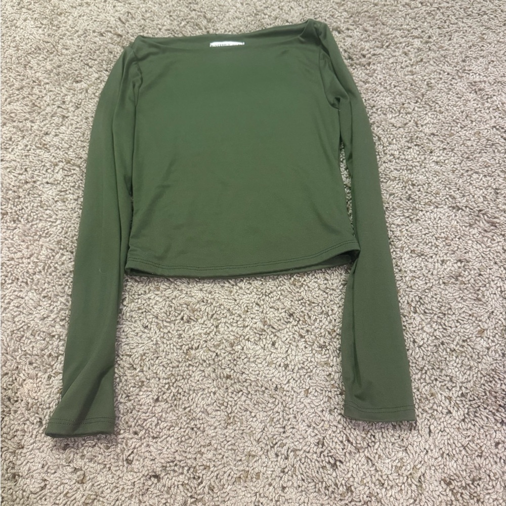 Sincerely Jules Forest Green Long Sleeve Top